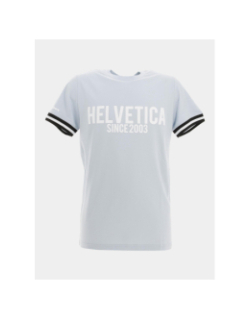 T-shirt manche courte malcom bleu homme - Helvetica