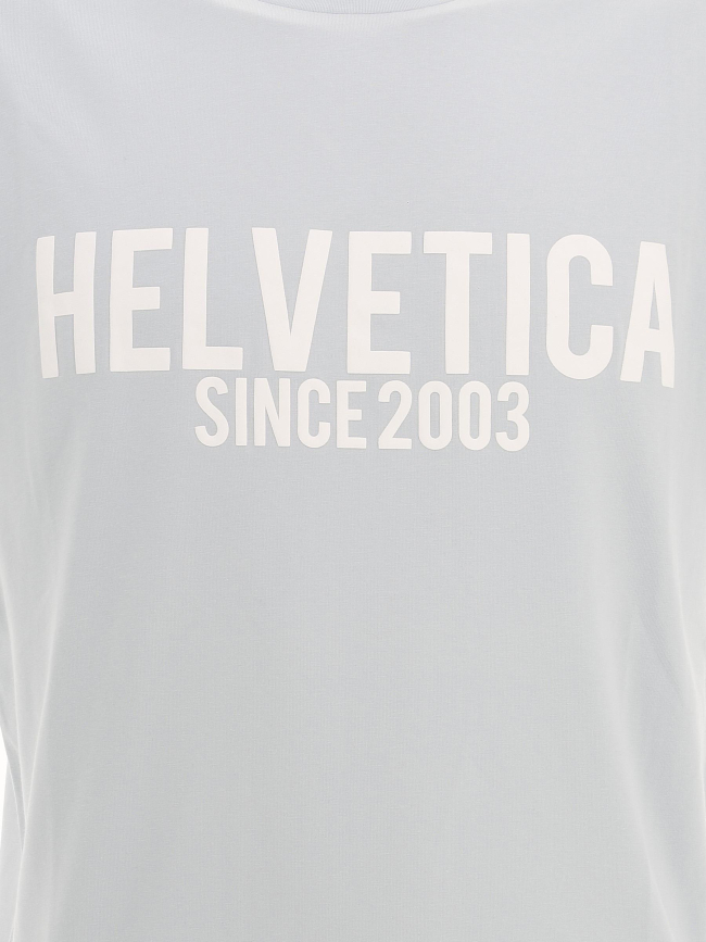 T-shirt manche courte malcom bleu homme - Helvetica