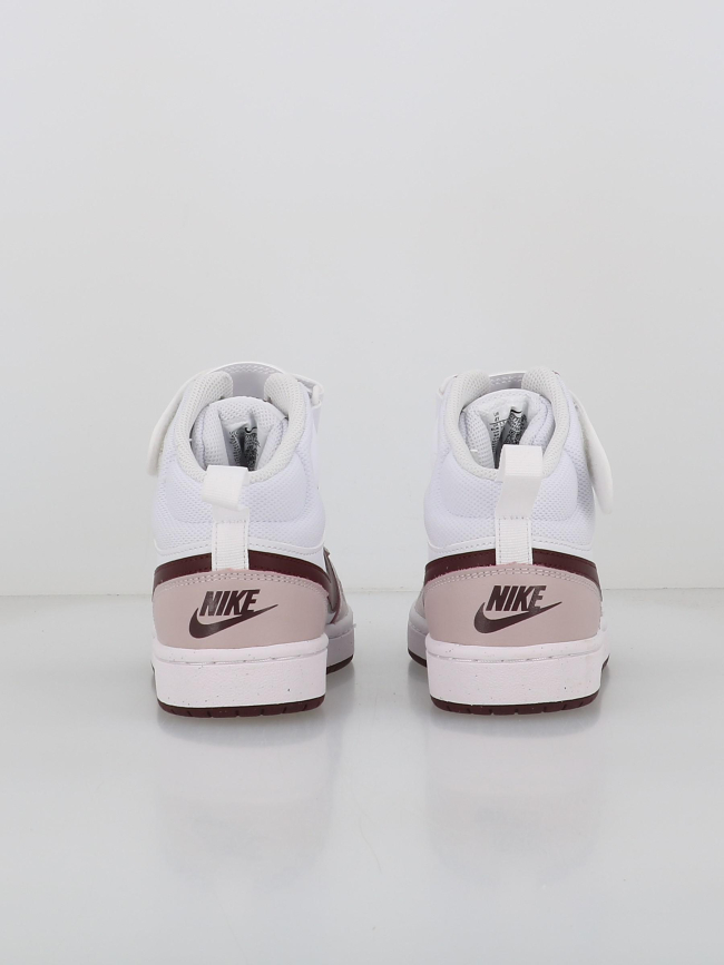 Baskets montantes court borough blanc violet enfant - Nike