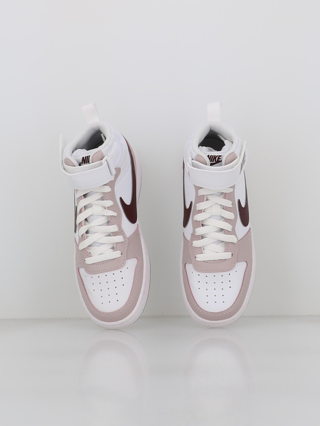 Baskets montantes court borough blanc violet enfant - Nike