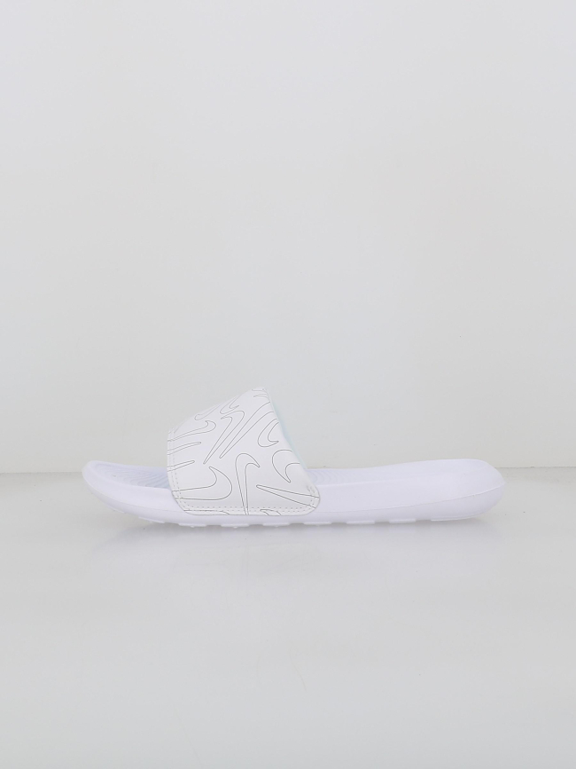 Claquettes victori one slide print swoosh blanc femme - Nike