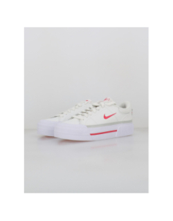 Baskets plateformes court legacy lift blanc rose femme - Nike