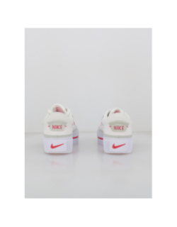 Baskets plateformes court legacy lift blanc rose femme - Nike