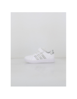 Baskets à scratch grand court 2.0 el blanc argent enfant - Adidas