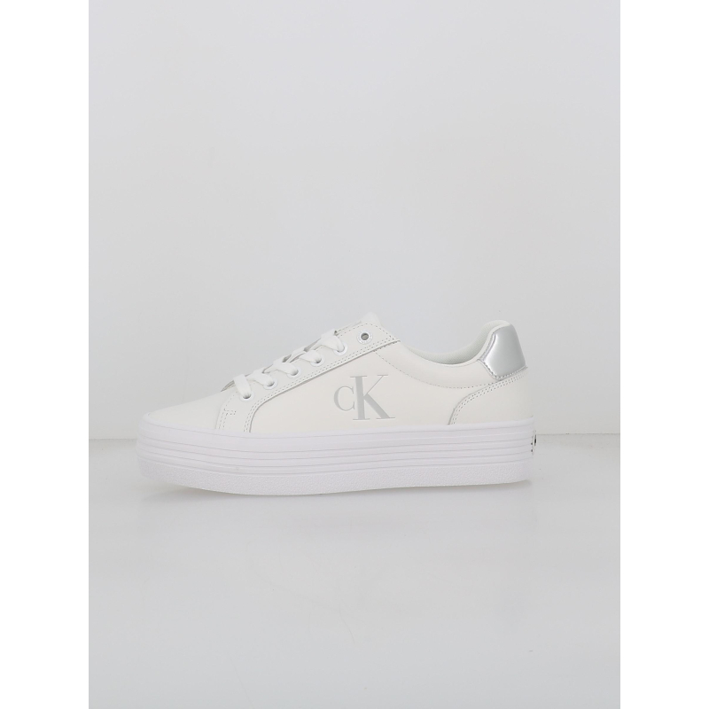 Baskets compensées bold vulc blanc argent femme - Calvin Klein Jeans