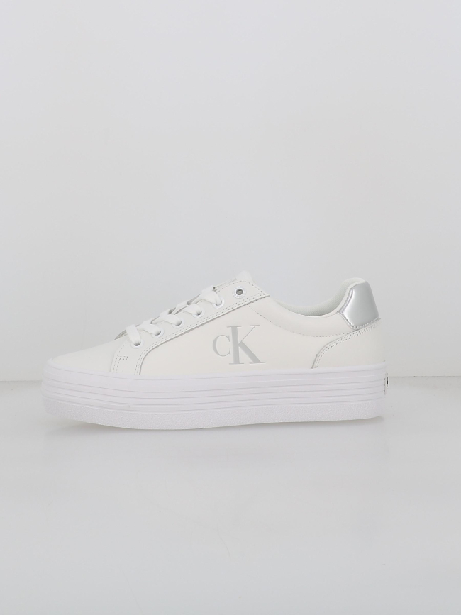 Baskets compensées bold vulc blanc argent femme - Calvin Klein Jeans