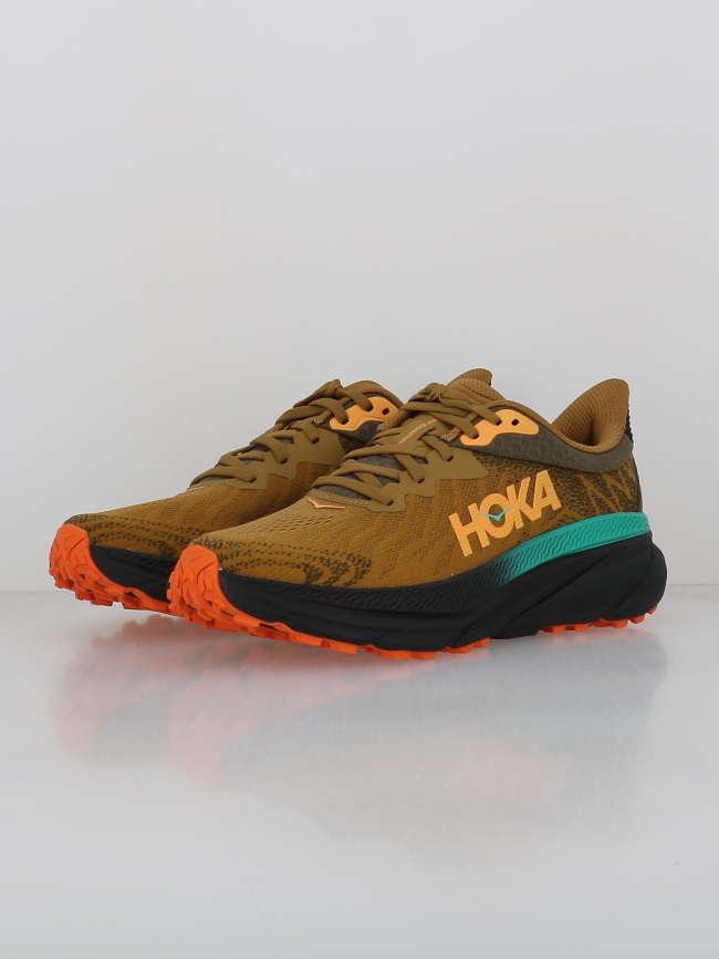 Chaussures de trail challenger 7 kaki homme - Hoka