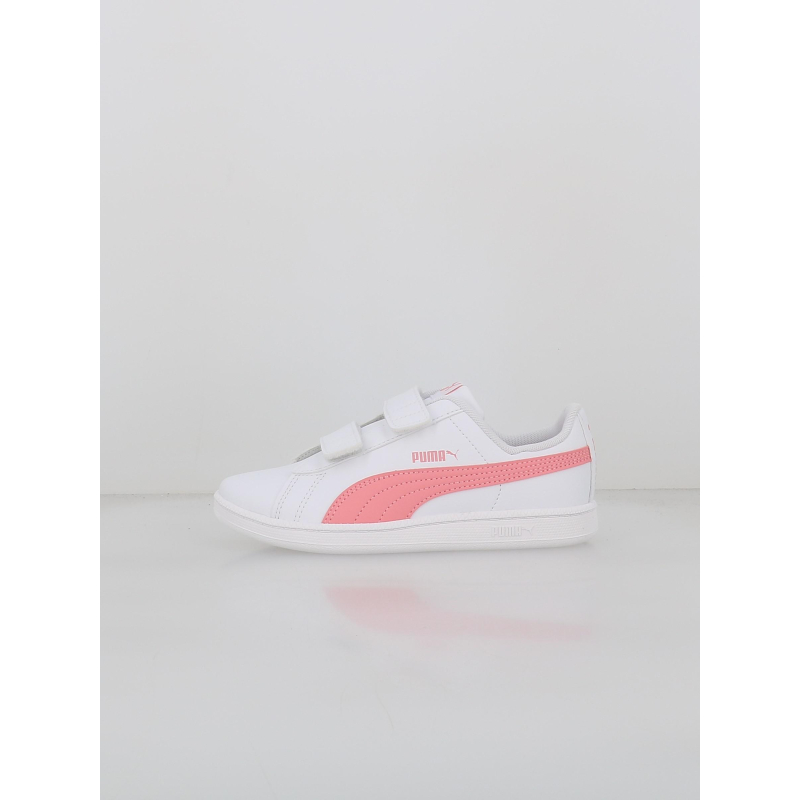 Baskets à scratch up blanc rose fille - Puma