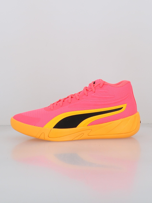 Chaussures de basketball court pro rose orange enfant - Puma