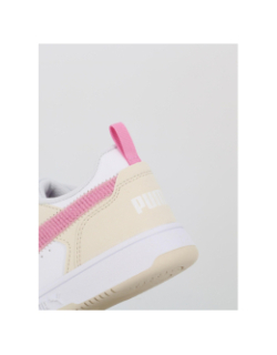 Baskets à scratch rebound ps blanc beige rose fille - Puma