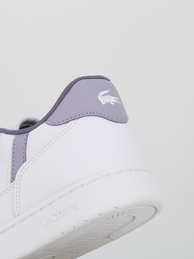 Baskets t-clip set blanc violet enfant - Lacoste