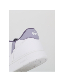 Baskets t-clip set blanc violet enfant - Lacoste