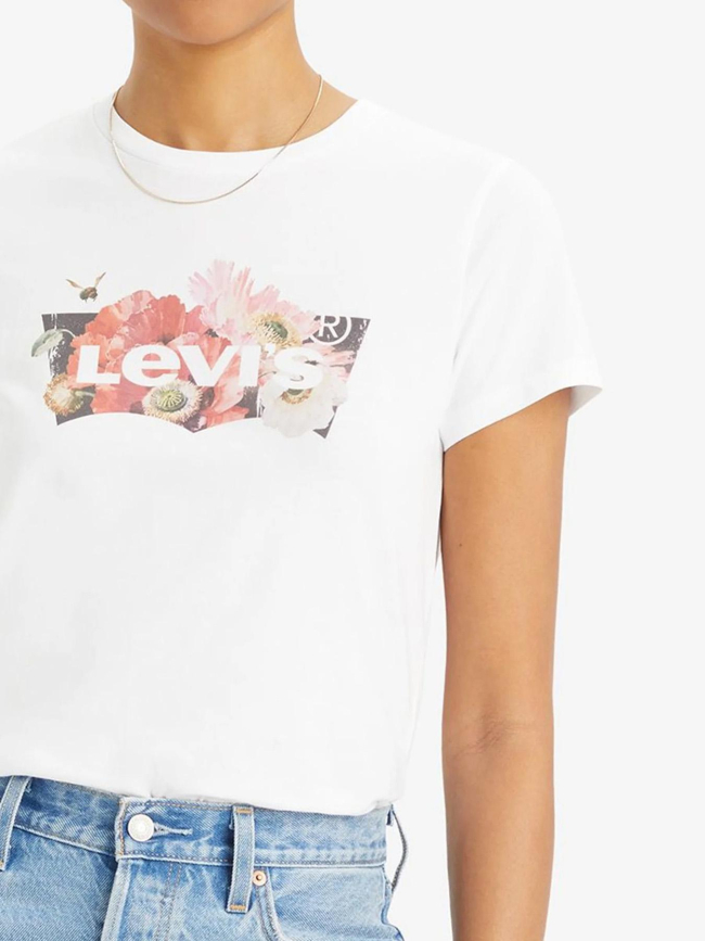 T-shirt the perfect tee floral blanc femme - Levi's