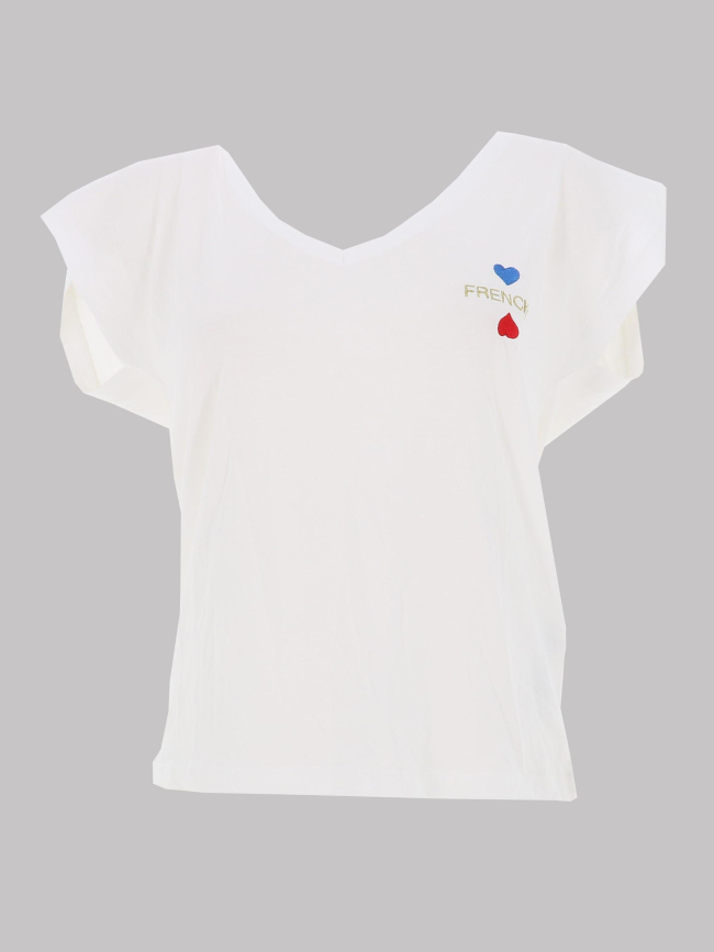 T-shirt french coeur susi life blanc femme - Only