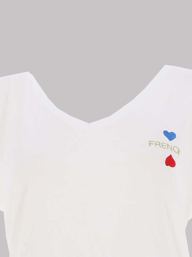 T-shirt french coeur susi life blanc femme - Only