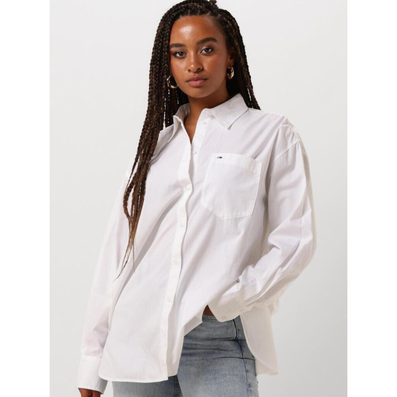 Chemise relax oversize blanc femme - Tommy Jeans