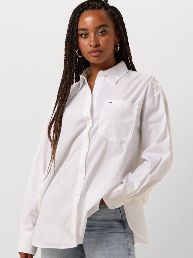 Chemise relax oversize blanc femme - Tommy Jeans