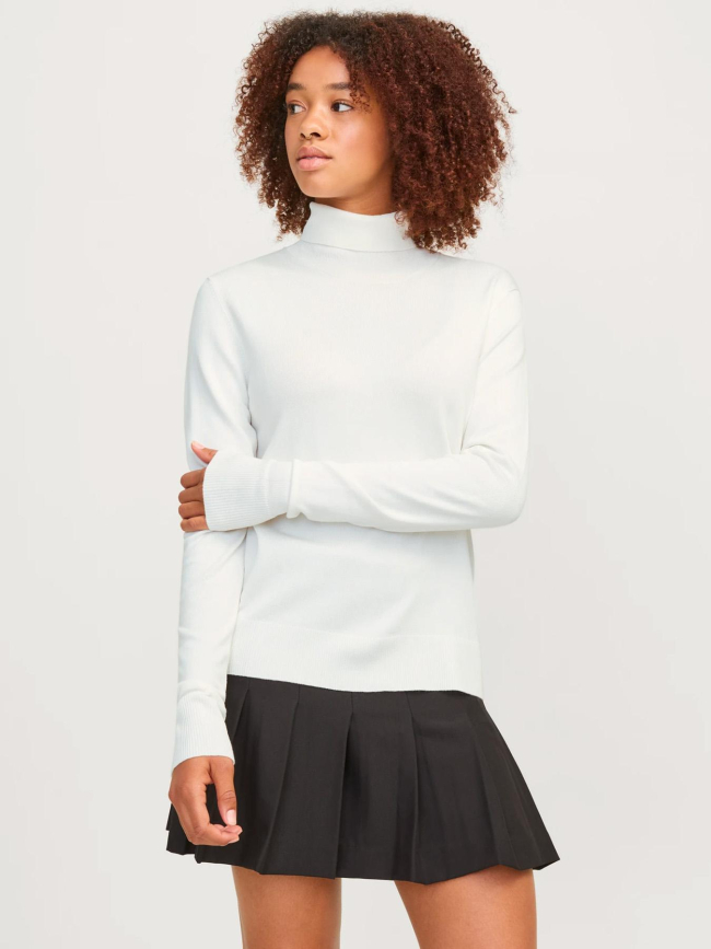 Pull col roulé fin ada blanc femme - Jjxx