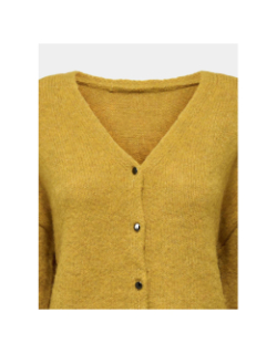 Gilet cardigan sipa reversible jaune femme - Only