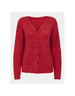 Gilet cardigan reversible sipa rouge femme - Only