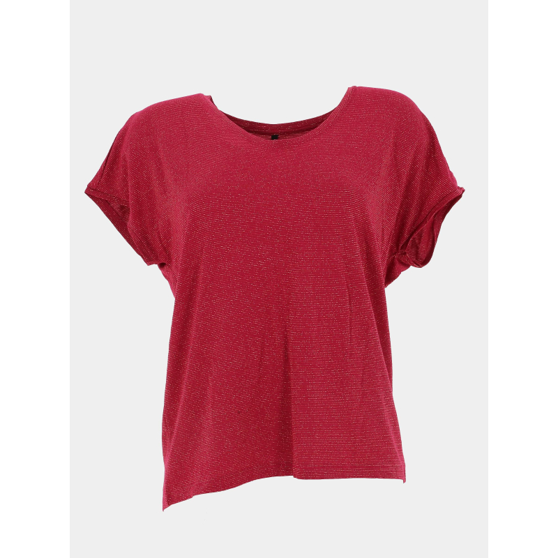 T-shirt rayé pailleté harrie rose femme - Only