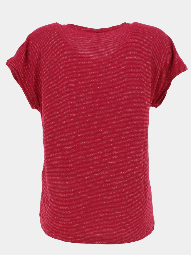 T-shirt rayé pailleté harrie rose femme - Only