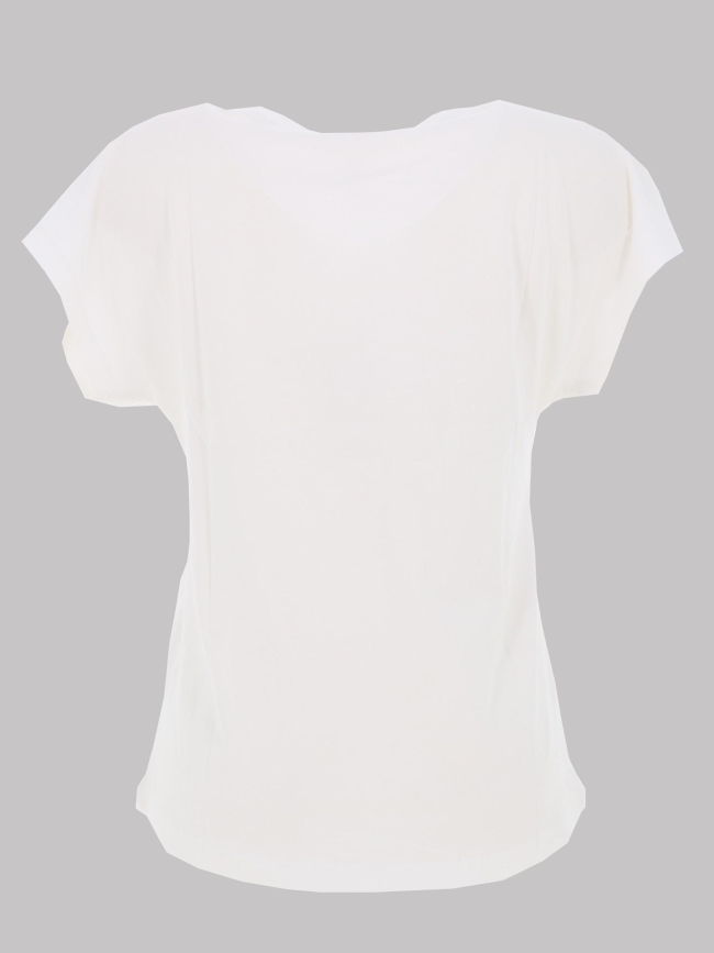 T-shirt col v winnie life message blanc femme - Only