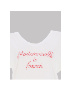 T-shirt col v winnie life message blanc femme - Only