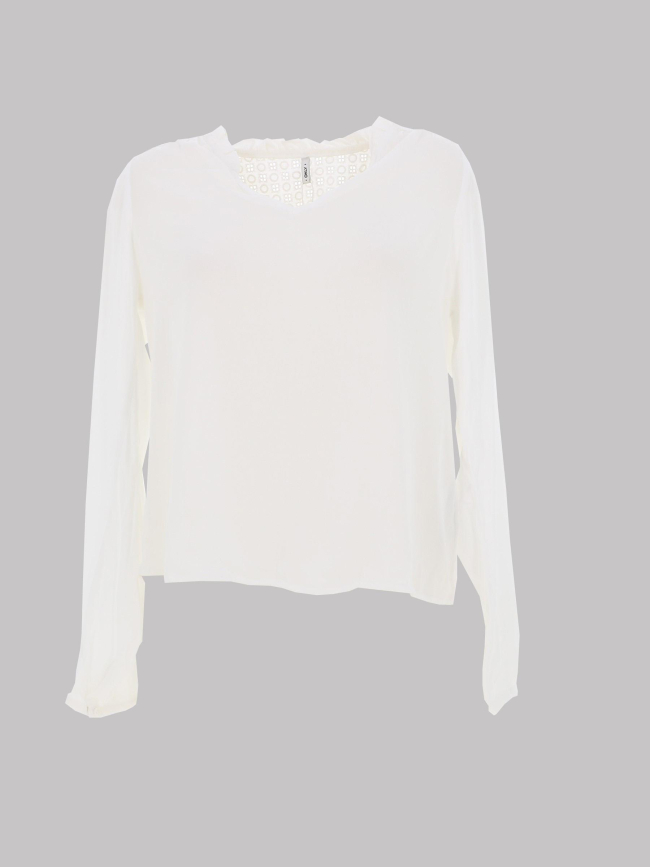 Blouse uni nicki blanc femme - Only