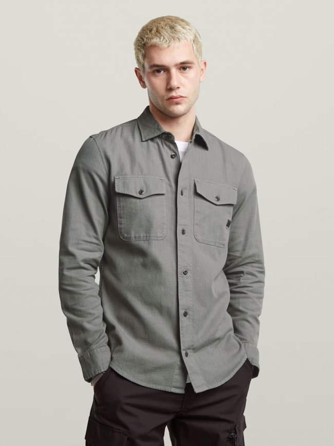 Chemise slim marine gris homme - G-star