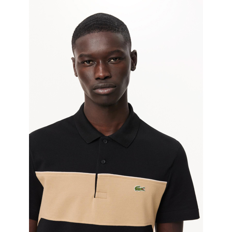 Polo Maillot Lacoste Noir Lacoste Polo à Logo Appliqué Noir