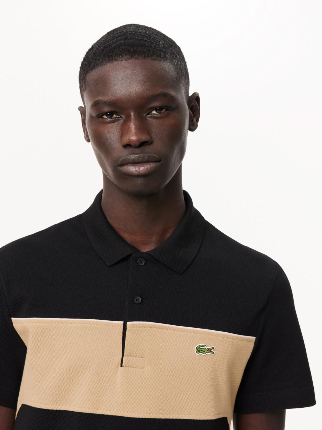 Polo regular fit bicolore noir homme - Lacoste