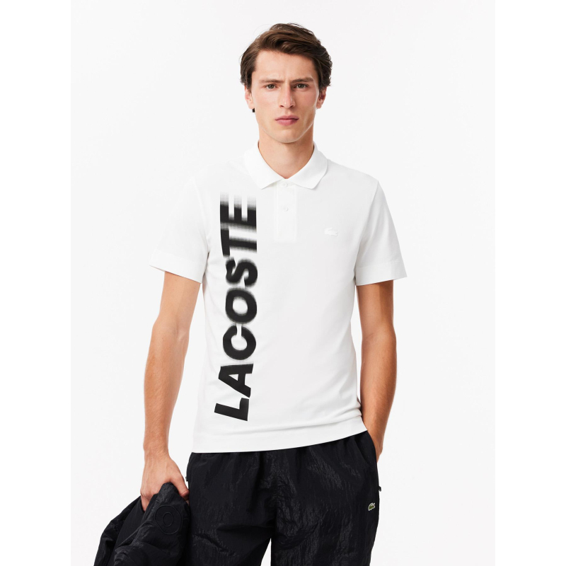 Polo movement imprimé blanc homme - Lacoste