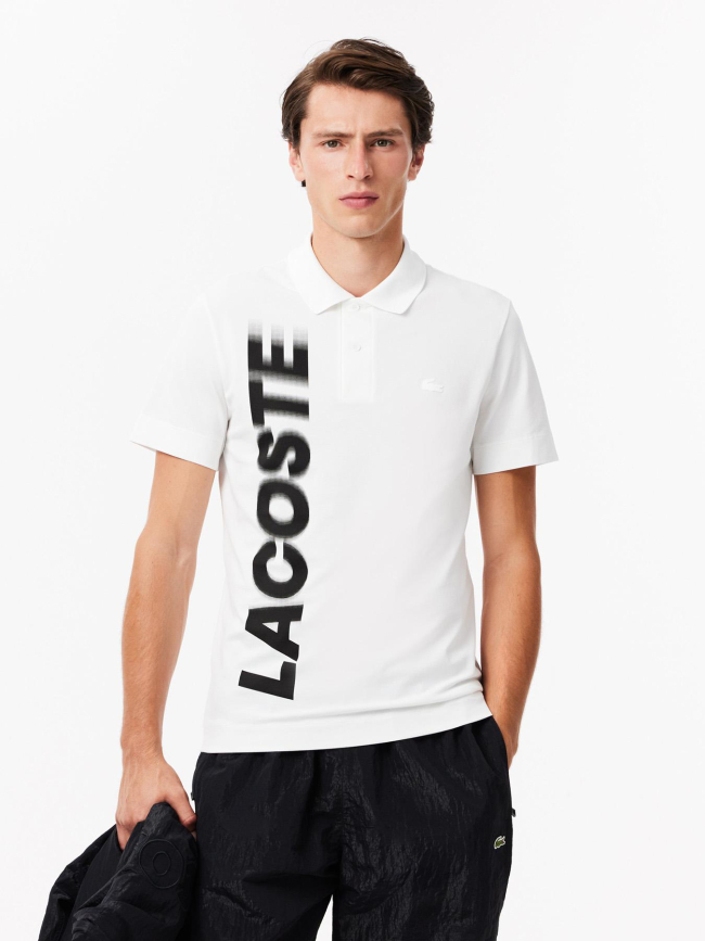 Polo movement imprimé blanc homme - Lacoste