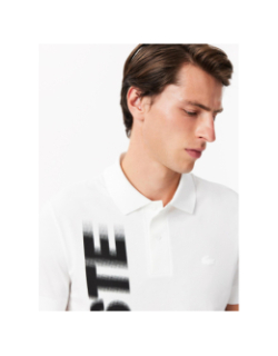 Polo movement imprimé blanc homme - Lacoste