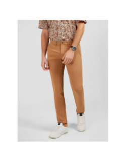 Pantalon chino slim amrron noisette homme - Eden Park