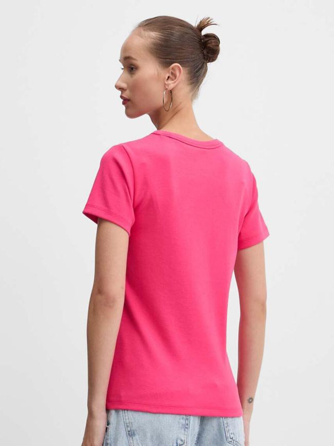 T-shirt uni deloris rose fuchsia femme - Hugo