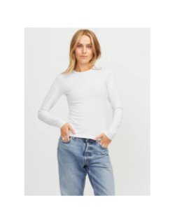 Top manches longues uni celine gigi blanc femme - Jjxx