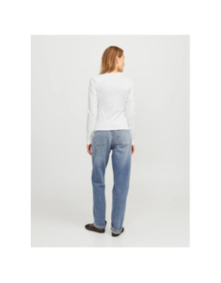 Top manches longues uni celine gigi blanc femme - Jjxx