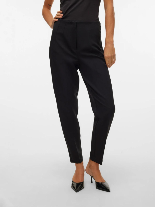 Pantalon tapered taille haute lina noir femme - Vero Moda