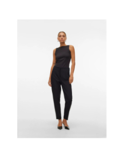 Pantalon tapered taille haute lina noir femme - Vero Moda