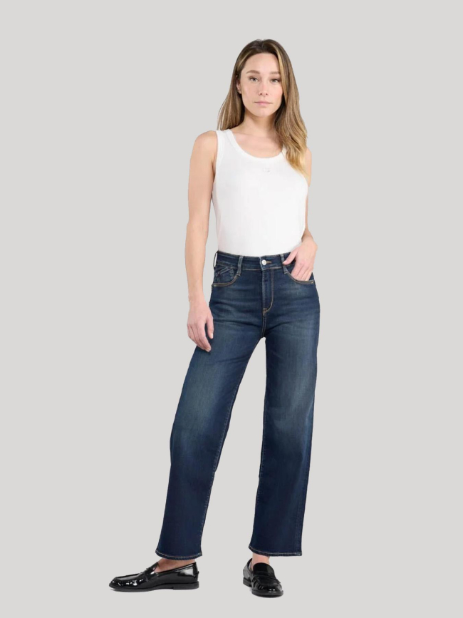 Jean flare pulp taille haute bleu femme - Le Temps Des Cerises