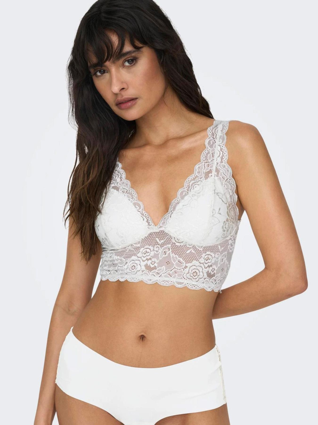 Soutien gorge dentelle chloé blanc femme - Only