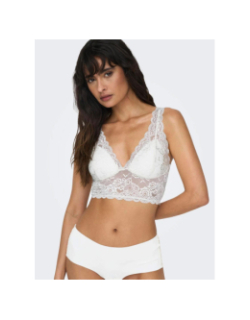 Soutien gorge dentelle chloé blanc femme - Only