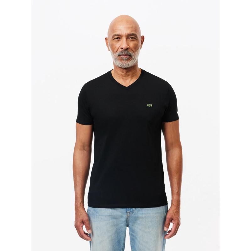 T-shirt core essentials col v noir homme - Lacoste