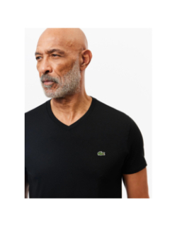 T-shirt core essentials col v noir homme - Lacoste