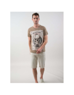 T-shirt ace of spade skull marron homme - Deeluxe