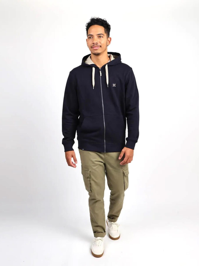 Sweat à capuche zippé essential bleu marine homme - Oxbow