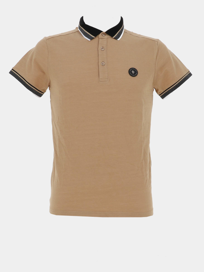 Polo mc stretch beige adulte - Sun Valley