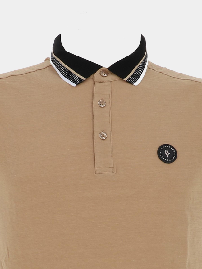 Polo mc stretch beige adulte - Sun Valley